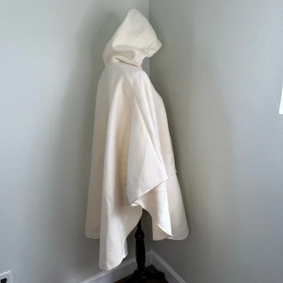 Bridge Gate Ivory Women's Hooded Cape/Poncho Size S - Picture 7 of 9